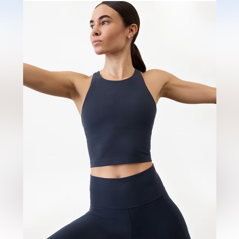 Athleta Navy Blue Athletic Crop Top Medium